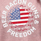 BEER BACON GUNS & FREEDOM US Flag Graphic Tee