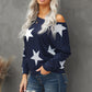 Star Print Long Sleeve Sweatshirt