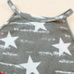 Star and Stripe Color Block Curved Hem Tank