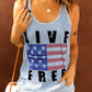 LIVE FREE Stars and Stripes Graphic Tank