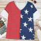 Star and Stripe V-Neck Top