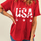 USA Round Neck Short Sleeve T-Shirt