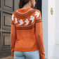 Ribbed Round Neck Long Sleeve Pullover Sweater