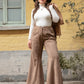 Plus Size Pocketed Flare Pants