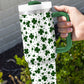 Dark Green Clover Print Thermos Cup with Handle 1200ml