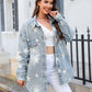 Star Denim Jacket with Pockets