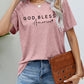 GOD BLESS AMERICA Graphic Short Sleeve Tee