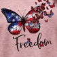 FREEDOM Butterfly Graphic Short Sleeve Tee