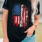 FREEDOM US Flag Graphic Round Neck Tee