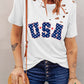 USA Round Neck Short Sleeve T-Shirt