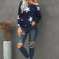 Star Print Long Sleeve Sweatshirt