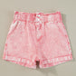 Paperbag Waist Denim Shorts