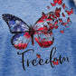 FREEDOM Butterfly Graphic Short Sleeve Tee