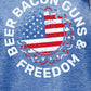 BEER BACON GUNS & FREEDOM US Flag Graphic Tee