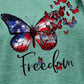 FREEDOM Butterfly Graphic Short Sleeve Tee