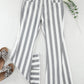 Raw Hem Star Applique Striped Jeans