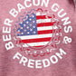 BEER BACON GUNS & FREEDOM US Flag Graphic Tee