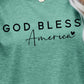 GOD BLESS AMERICA Graphic Short Sleeve Tee