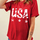 USA Round Neck Short Sleeve T-Shirt