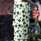 Dark Green Clover Print Thermos Cup with Handle 1200ml