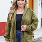 Plus Size Exposed Seam Dropped Shoulder Jacket