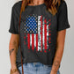 FREEDOM US Flag Graphic Round Neck Tee