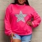 Simply Love Full Size Leopard Star Graphic Sweatshirt