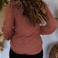 Plus Size Square Neck Long Sleeve T-Shirt