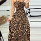 Leopard Sweetheart Neck Cami Dress