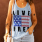 LIVE FREE Stars and Stripes Graphic Tank