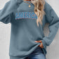 AMERICA Round Neck Dropped Shoulder Sweatshirt