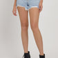 RISEN Full Size High Rise Rhinestone Strap Embellished Denim Shorts