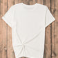 Letter Graphic Round Neck Short Sleeve T-Shirt