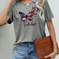 FREEDOM Butterfly Graphic Short Sleeve Tee