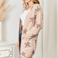 Star Pattern Open Front Longline Cardigan