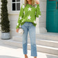 Star Round Neck Dropped Shoulder Sweater